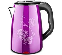 Kettles Insulation Integrated Anti-scalding Electric Kettle, Double Pot Body, Three Layers Fast (Color : Black) Present