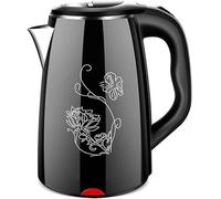 Kettles Insulation Integrated Anti-scalding Electric Kettle, Double Pot Body, Three Layers Fast (Color : Black) Present