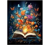 KEUASDV Diamond Painting Kit for Adults, Magic Book, 5D Diamond Art Kits, Full Drill Diamond Dots for Gift, Wall Decoration and Relaxation, Gemstone Art, 12 x 16 Inch