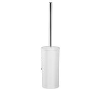 Keuco 12764010100 Opaque Synthetic Toilet Brush Set - Chrome/ White