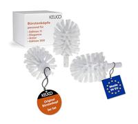 KEUCO Replacement Toilet Brush Head, Interchangeable, Set of 3, Loose, 12.7 x 7.2 cm, White, Original Manufacturer, Toilet Brush Replacement Brush Head