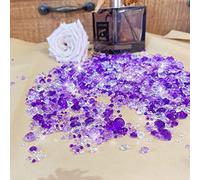 KEUGT 4200 Pcs Colored Rhinestones - Acrylic Diamonds - Dining Table Crystals - Clear Gemstones - Wedding Confetti - For Decorating Wedding Party, Dining Table, Vase Filler (purple mix)
