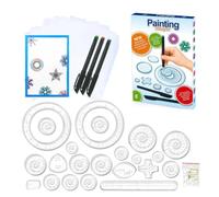 KEUGT Spirograph Deluxe Set,28 Piece Spiral Drawing Ruler,Kids Spiral Drawing Tool,Spiral Art Kit,Multifunctional Geometric Drawing Ruler, Magical Drawing Set,Early Education Gift for Boys and Girls
