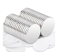 Keukenket 32 Pack Heavy Duty Disc Magnets, 20x2mm Neodymium Rare Earth Magnets with Double-Sided Adhesive Backing for Cabinets, Locker, Refrigerator, Crafts, Whiteboard
