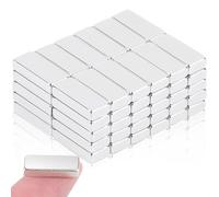 Keukenket 60Pcs Neodymium Magnets, 10x4x2mm, Silver, Minimalist Style, Strong Rare Earth Magnets for Crafts, Fridge, Whiteboard, Office