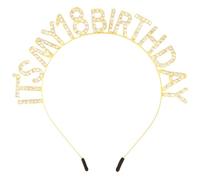 KEUKORZ IT’S MY 18 BIRTHDAY HEADBAND - 18th Princess HAPPY Birthday Crown Tiara Gold Diamond Hairband for Women - Shining Accessory for Party Prom Queen Decoration