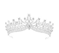 KEUKORZ Silver Tiara for Women - Diamond Crown for Women- Fashion Shinning Rhinestone Headband Hairband Accessory for Queen Princess Bride Wedding Party Prom Decoration (1pc, Silver)