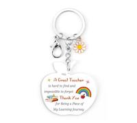 kEUkunHA Thank You Teacher Gifts for Women End Of The Year Christmas Back To School Retirement Leaving End Of Term Valentines Graduation Birthday Appreciation Acrylic Keyring Gifts Ideas for Teacher