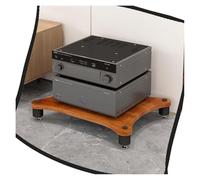 KEuLen AV Media Stand, HiFi Stand, 1/2/3/4 Tier Media Storage Stand Game Console/Stereo Shelf(Nanmu,1Tier-10cm tall)
