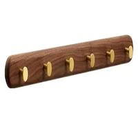 KEuLen Coat Hooks Wall Mounted, Wall-Mounted Coat Rack, Wall Mount with 4~8 Hooks Hole to Hole Wall Coat Rack for Hanging Coat Jacket Backpack Natural Wall Coat Hook(Brown,60 * 4.5 * 5cm)