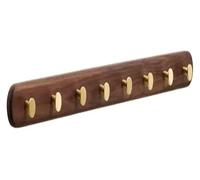 KEuLen Coat Hooks Wall Mounted, Wall-Mounted Coat Rack, Wall Mount with 4~8 Hooks Hole to Hole Wall Coat Rack for Hanging Coat Jacket Backpack Natural Wall Coat Hook(Brown,70 * 4.5 * 5cm)