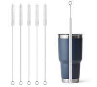 KEUYE Straw Cleaner Brush Perfectly Fits For YETI, Straw Cleaner Brush For Tumbler Straws,Bendable And Flexible Straw Cleaner Compatible With Yeti,5PCS Straw Cleaner Brush Extra Long