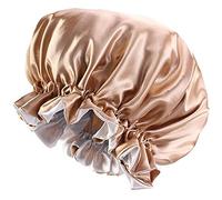Keuyeo 1pc Solid Women Satin Bonnet Stain Silky Big Bonnet for Lady Sleep Cap Headwrap Hat Hair Wrap Accessories