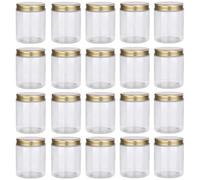 Keuyeo 200ml Jars Pet Plastic Empty Cosmetic Containers Jars Cases with Aluminum Lid Cream Lotion Box Ointments Bottle Food Bottle Makeup Pot Jar 20 Pack