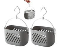 Keuyeo 2pcs Portable Shower Caddy Hanging Storage Basket Shower Storage Basket with Hook Bathroom Hanging Toiletry Organizer Caddy