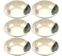 Keuyeo 6pcs Japanese Dish Sauce Bowl, Dipping Mini Bowls Dishes, Soy Plate Seasoning,Side Dish Bowls for Condiments, Appetizer, Dessert, Bbq, Sushi