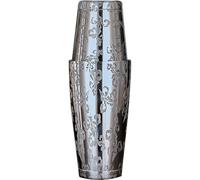 Keuyeo Cocktail Shaker Stainless Steel Boston Shaker Tin with Etched Pattern Martini Drink Shaker Professional