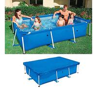 Keuyeo Dustproof Swimming Pool Cover Rectangle Pool Cover for Above Ground Inflatable Pool Waterproof Rectangular Frame Pool Covers Protector