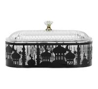 Keuyeo Eid -fitr Candy Tray Middle Eastern Ramadan Dessert Tray with Lid Eid Dining Table Tray for Muslim Party Acrylic Candy Storage Box