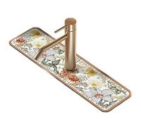 Keuyeo Faucet Drain Pad Sink Faucet Absorbing Mat,classic Sink Table Mat Toilet Diatom Mud Absorbent Pad Non-slip Anti- Mat