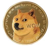 Keuyeo Funny Golden Plated Dogecoin Commemorative Coins Cute Dog Pattern Souvenir Collection Gifts for