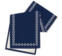 Keuyeo Hexagram Hanukkah Table Runner, Star of David Jewish Chanukah Holiday Kitchen Dining Table Decoration for Passover Hanukkah Home Party Decor