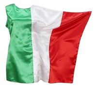 Keuyeo Italy Flag Costume Wearable Italy Flag Flag Printed Costume Outfits Patriotic Costume for Celebration Party