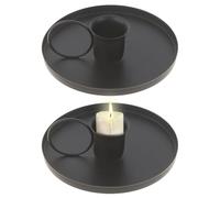 Keuyeo Metal Taper Candle Holder 2pcs Single Head Candlestick Holder Art Candlelight Stand with Handle for Decoration