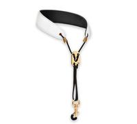 Keuyeo Saxophone Strap Leather Saxophone Lanyard Neck Strap Protection Neck for Soprano Tenor Alto Baritone Sax Musical Instrument