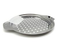 Keuyeo Stainless Steel Spaetzle Maker Lid with Scraper Traditional German Egg Noodle Maker Pan Pot Spaghetti Strainer Pasta Maker
