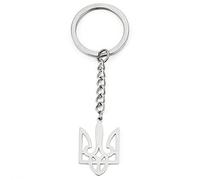 Keuyeo Ukraine National Emblem Keychains Ukrainian Symbol Key Holders Bag Charms Car Key Pendant for Purse Handbag Bag Decoration