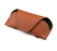 KEVANCHO Magnetic Sunglass Holder for Car Visor Clip, Leather Car Glasses Holder, Visor Accessories Eyeglasses Holder Glasses Storage Case (02-Brown)