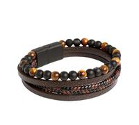 KEVGNRO VolcanicX Wellness & Relief Bracelet, VolcanicX Menopause Bracelet For Slimming, Natural Stone Obsidian, Menopause Weight Loss For Women And Men (coffee)