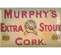 Keviewly Murphys Extra Stout Cork Plaque 3D Visual Effects Sign Metal Tin 8" X 12" Inch Wall Art Signs