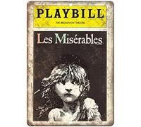 Keviewly Playbill Broadway Theatre Les Miserables Tin Sign Vintage Wall Poster Retro Iron Painting Metal Plaque Sheet for Bar Cafe Garage Home Gift Birthday Wedding