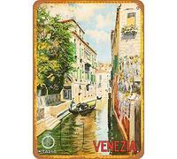Keviewly Venice Italy Tin Sign Vintage Wall Poster Retro Iron Painting Metal Plaque Sheet for Bar Cafe Garage Home Gift Birthday Wedding