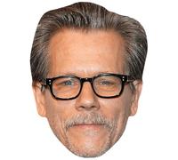 Kevin Bacon (Moustache) Celebrity Mask, Flat Card Face, Fancy Dress Mask
