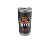 Kevin Best Dog Dad Ever Funny Custom Personalized Name Stainless Steel Insulated Tumbler