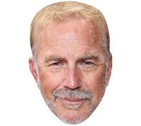 Kevin Costner (Moustache) Celebrity Mask, Flat Card Face, Fancy Dress Mask