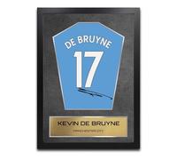 Kevin De Bruyne Manchester City Shirt Display Framed - Autograph Print Football Memorabilia A3 Framed