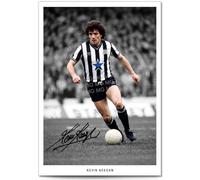 Kevin Keegan Signed Photo Poster A4/A3 Print Picture Display Framed Autograph Memorabilia for Football Fans Gift Liverpool Newcastle United England Legend (Newcastle B&W, A4 Poster Only)