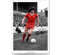 Kevin Keegan Signed Photo Poster A4/A3 Print Picture Display Framed Autograph Memorabilia for Football Fans Gift Liverpool Newcastle United England Legend (Liverpool B&W, A4 Poster Only)