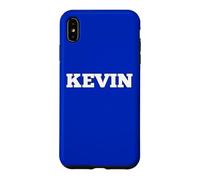 Kevin Name Tag Small White Text Personalised FRONT Matching Case for iPhone XS Max