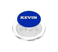 Kevin Name Tag Small White Text Personalised FRONT Matching PopSockets PopGrip for MagSafe