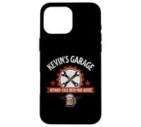 Kevin’s Garage Repairs Cold Beer Bad Advice Funny Mechanic Case for iPhone 16 Pro Max