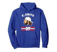 Kevin Smith VASHL Street Hockey League Jersey Team Hawks 37 Pullover Hoodie, Adult Unisex, Royal Blue, X-Large