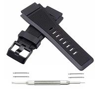 Kevisae 34mm * 24mm Rubber Silicone Watch Band Strap Compatible with Bell & Ross B&R BR-01 BR-03 92 Diver with Free Spring Bar Tool- Bell & Ross Watch Band (Black - buckle)