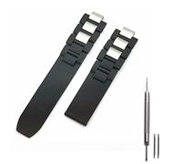 Kevisae Black Rubber Silicone Watch Band Compatible with Must De Cartier 21 Century Chronograph Quartz- 20mm Cartier Rubber Watch Band Strap (20mm Cartier Black)