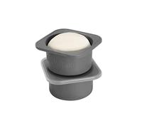 KEVJES 1000ml PLUS Pizza Sourdough Proofing Containers with Air-tight Lids for DIY family Artisan Pizza,Bread,Bagel-Food Grade Silicone -Freezer, Fridge, Dishwasher Safe-2 Pack (Space Grey)
