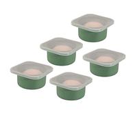 KEVJES 500ml Individual Dough Storage Vessels with Airtight Lid - Ideal for Neapolitan Pizza Round Dough Ball Cold Fermentation, Food Grade Silicone, Freezer & Dishwasher Safe - 5 Pack (Green)
